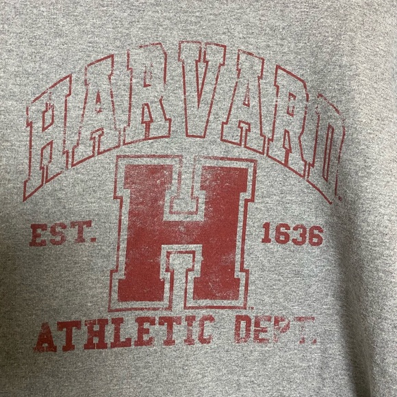 Harvard Athletic Dept Grey Cropped Sweatshirt - Picture 2 of 8
